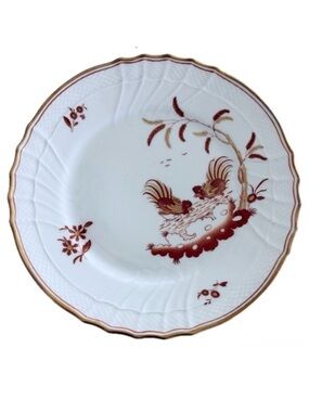 Richard Ginori Siena Rust Scalloped Vecchio Ginori Italian Salad Plates SET OF 6